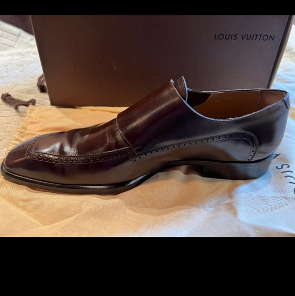 Louis Vuitton-Genuine Mens Dress Shoes-Size 9 (US)-Chocolate Brown - Picture 8 of 12